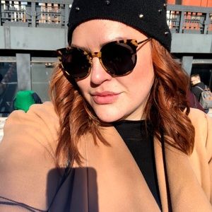 Oversized beige waterfall coat